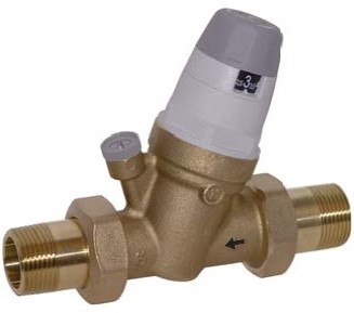 Reduceerventiel 1 1/4, PN25, Messing/NBR, MC120026 Ebora