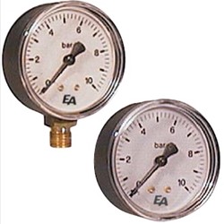 Pressure gauge Ø63mm, 0-10bar, plastic connection: 1/4 axial