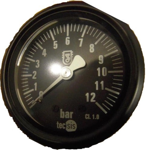 Uitverkoop Tecsis Manometer rem trein 0-12bar huis 80mm, enkele naald (wit), P1010B110079