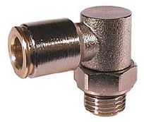 Elbow conical swivelling D08-G1/4 automatic plug connection brass