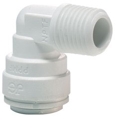 John Guest 1/4"" X 1/8"" Nptf Fixed Elbow, PP480821W