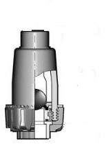 FIP PVDF Kogelterugslagklep SRIF FPM lasmof/moflaseind d32, SRIF032F