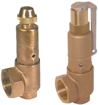 Safety valve, input 1 output 11/2 Rotguß / PTFE, blow-off at