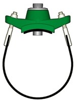 FIP Strap-on saddle 406..472 mm, DN400 for flowsensor L1, Material Cast iron/SS/C-PVC/NBR