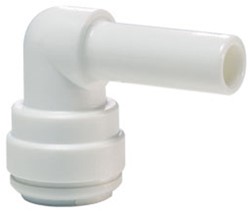 John Guest 3/8 -3/8 Plug In Elb White Body, CI221212W