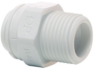 John Guest 1/2"" X 1/2"" Nptf Straight Connector, PP011624W