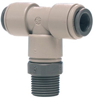 John Guest 5/16 X 3/8 Swivel Br. Tee Bspt, PM100803S