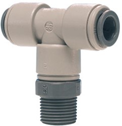John Guest 1/4 X1/4 Swivel Branch T, PI100822S