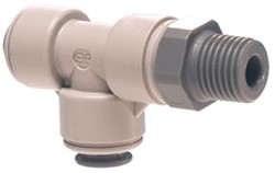 John Guest 5/32"" X 1/4"" Swivel Male Run Tee, PM110422S