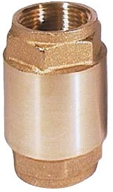 Universal check valve, 11/4 , PN18 Brass / stainless steel NBR