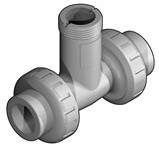 FIP PP/EPDM T-Fitting d20, DN15 for flowsensor L0