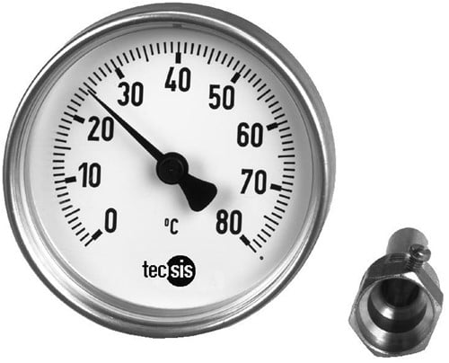 Uitverkoop Tecsis Bimetaal thermometer 80 mm, TM187C409002