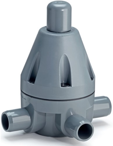 Pressure relief valve V185 DN40 PN10 PVC/PTFE, spigot end adjustment range 0,5-10 bar