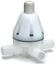 FRANK 517005306, Overstroom ventiel V185 d20 PVDF-HP/PTFE met IR-laseinden