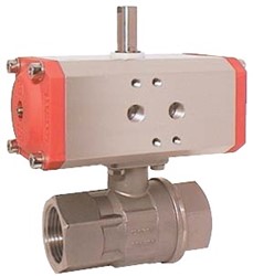 Kugelhahn-VH, 1, mit Antrieb-EE, EW55, Edelstahl/PTFE-FKM, federrückstellend