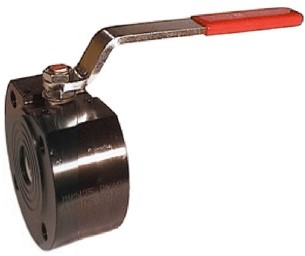 Kompakt-Kugelhahn DN100, PN16, Stahl/PTFE-FKM/Edelstahl