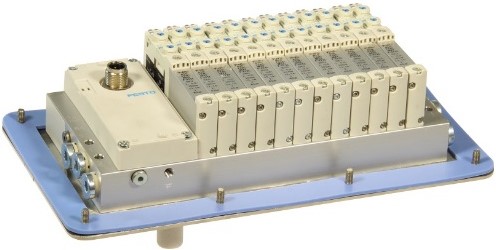 Festo ventieleiland met Pneumapole-L VTUG-10-VRPT-B1T-G18B-DTB-M7SU-10VKXH1VKXH1VKXH1+SC, 573606 + Pneumapole-L