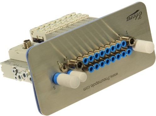 Festo/Ebora, 573606 + Pneumapole-S + SS316 Festo ventieleiland met Pneumapole-S VTUG-10 573606, MSDR-B1T-25V20-G18FD-DTFD-M7SFD-8A+M1TTSC+SS316