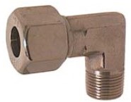 Knie-Inschroefkopp. RVS 1/4, D10, PN250, WE10L14 Ebora