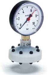 Membrandruckmittler Z 700
DN20 / d25 PN10 PVDF-HP/PTFE
IR Schweißstutzen, mit Manometer
