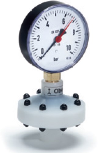 Membrandruckmittler Z 700
DN20 / d25 PN10 PVDF-HP/PTFE
IR Schweißstutzen, mit Manometer
