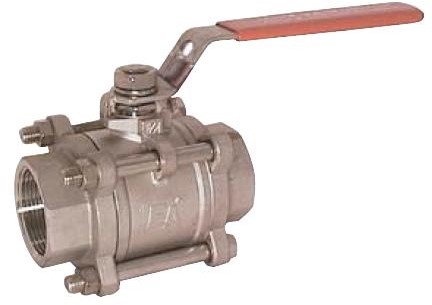 RVS kogelafsluiter handbed. 3/4, PN64, 1.4408/PTFE, PE311024 Ebora