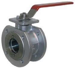 Kugelhahn DN25 PN16/40Stah/PTFE-GF<br>ISO Flanschplatte F05, vkt 11<br>Anschluss: Gewinde, EBZK451004