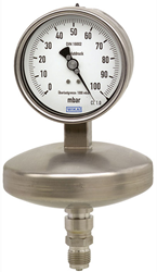 Wika Absolute manometer, RVS Hoge overdrukbeveiliging Serie 532.52, 532.53, 532.54