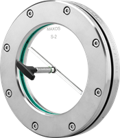 Kijkglas rond inlas / oplas RVS  1.4571 / Borosilicaat / C4400 DN100 PN0 met PTFE wisser