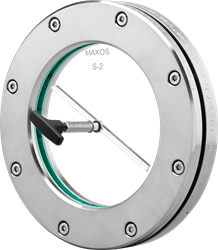 Sightglass round weld-in/on stainless steel  1.4571 / Borosilicaat / EPDM DN125 PN0 with PTFE wiper