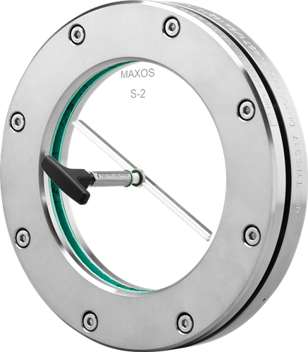 Kijkglas rond inlas / oplas RVS  1.4571 / Borosilicaat / C4400 DN080 PN0 met PTFE wisser