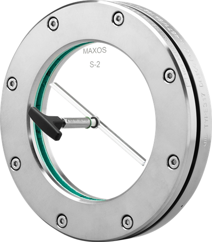 Sightglass round weld-in/on stainless steel  1.4571 / Borosilicaat / EPDM DN200 PN0 with Siliconen wiper