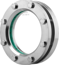 Kijkglas rond inlas/oplas RVS 14571/14541-PN2,5-NBR/Boro DN400