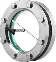 Sight Glass round weld-in/weld-on stainless steel 14571/14541-PN2,5-Grafite/Boro DN150 with PTFE Wiper