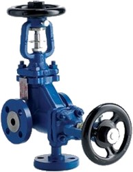 Spirax Sarco DBB3 SafeBloc Bellows Sealed Stop Valve DN65 PN40 Cast Steel with Bleed Port Connection DN15 PN40