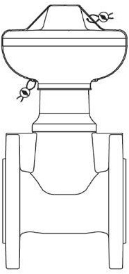 ARI-Armaturen flanged-Cap valve EURO-WEDI 10.072 DN32,PN6,EN-JL1040,EPDM-plug