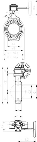 Georg Fischer 161567050, Butterfly valve 567 PVC-U/EPDM d315DN300-2