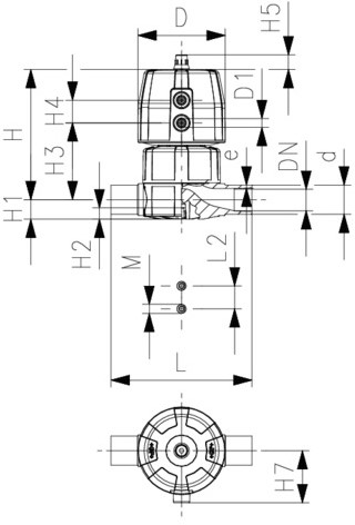 Georg Fischer 167645 16, Diaphragm Valve 10FO PP-H/EPDM d50DN40-2