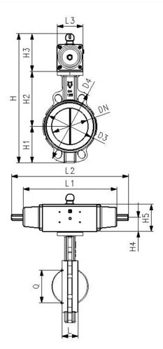 Georg Fischer 1990 9122, Butterfly valve 039P GGG/FKM 6DN150-2