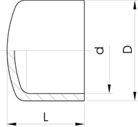 Georg Fischer Cap PVC-U PN16 d50, 721960110-2