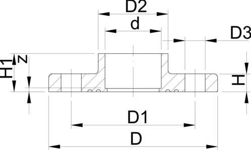 Georg Fischer FFlange f/s PVC PN16 d32DN25, 721740108-2