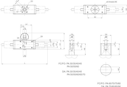 Georg Fischer 198800044, Pneumatic Actuator PA65 AL double act [DA]