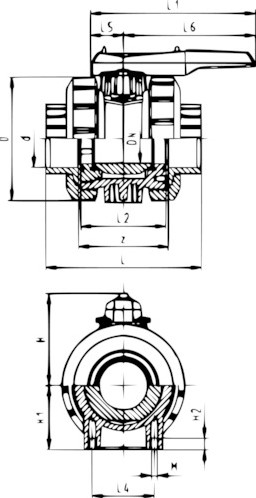 Georg Fischer 161546066, Kugelhahn 546 Pro PVC-U/EPDM d50DN40-2