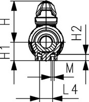 Georg Fischer Kogelkraan 546 Pro PP-H/FKM d25DN20, stomplaseind lang, 167546273-2