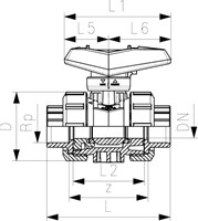 Georg Fischer Ball Valve 546 Pro PVC-U/EPDM d25DN20, 161546743-2
