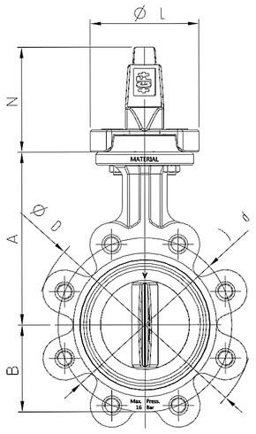 Georg Fischer 1990 8002, Butterfly valve 038M GGG/EPDM d90 N80