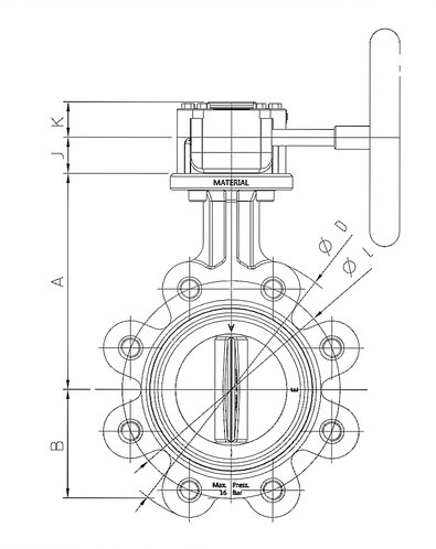 Georg Fischer BuV 038G GGG/FKM d315DN300, 199038047