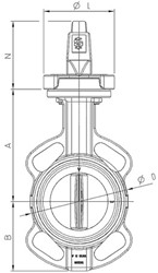 Georg Fischer BuV 039M GGG/FKM 6DN150, 199039218