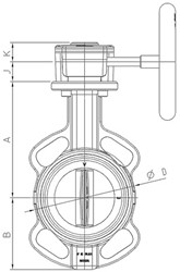 Georg Fischer 1990 90 3, Butterfly valve 039G GGG/EPDM 10DN250