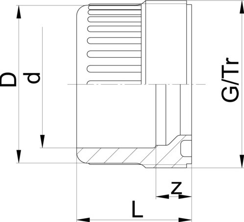 Georg Fischer Union Bush PVC-U PN16 d40, 721840109-2